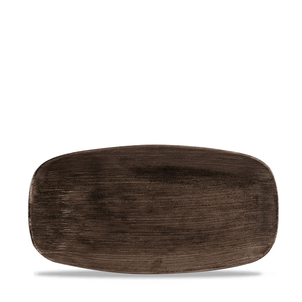 Stonecast Patina 11 3/4" x 6" Iron Black Oblong Plate