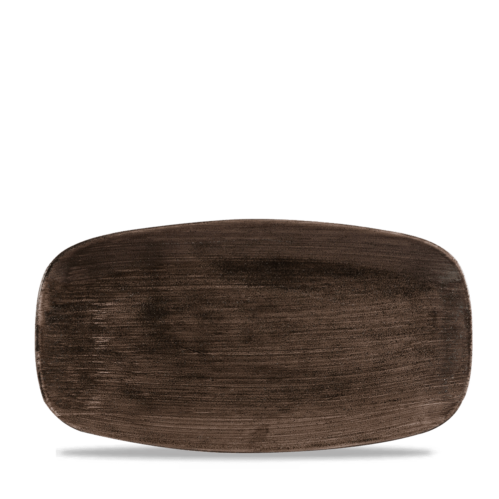 Stonecast Patina 13 7/8" x 7 3/8" Iron Black Oblong Plate