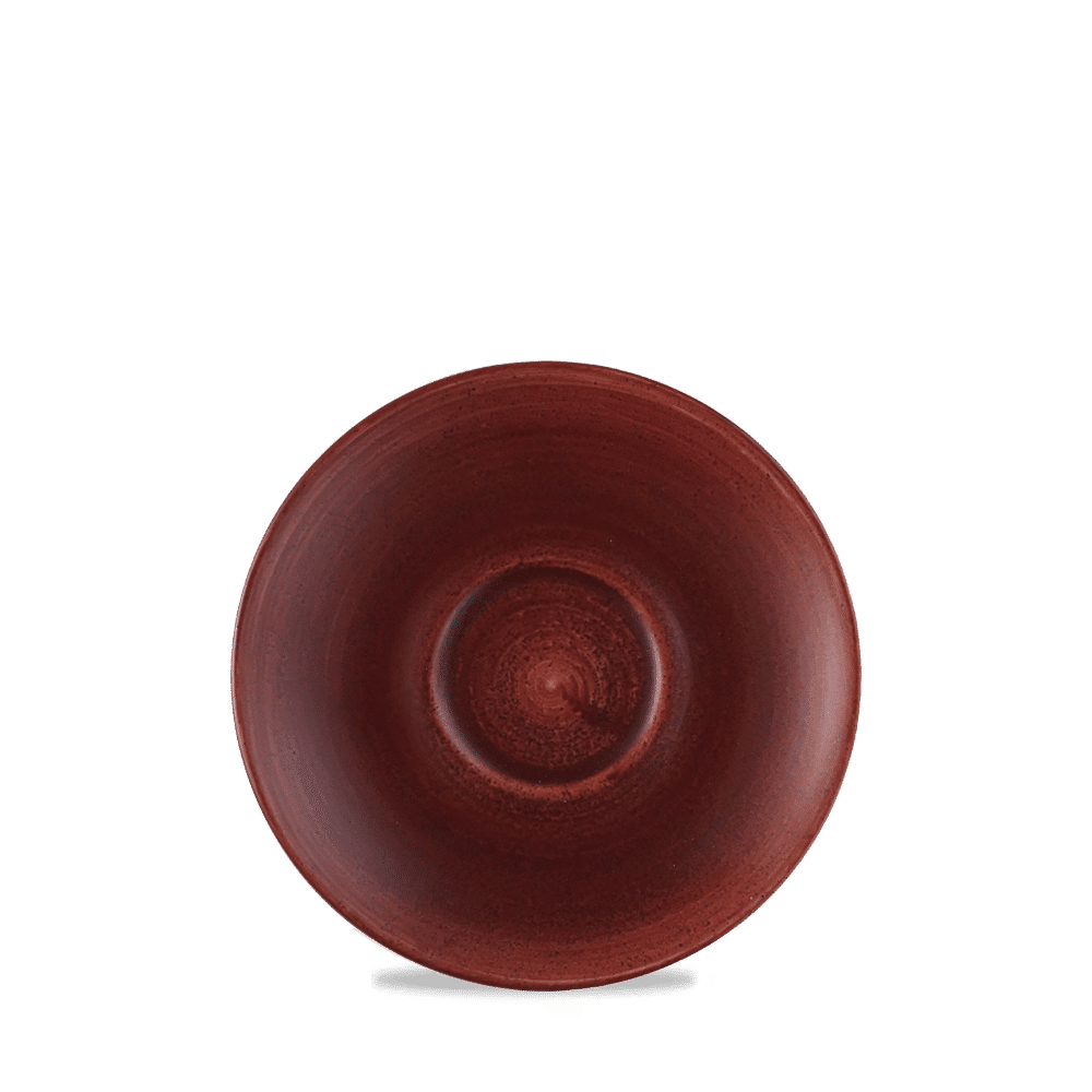 Stonecast Patina 6 1/4" Rust Red Cappuccino Saucer