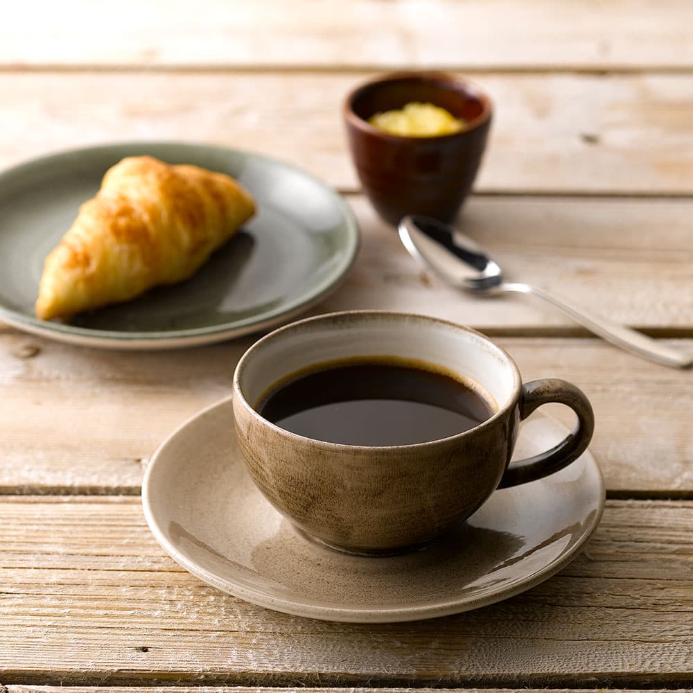 Stonecast Patina 6 1/4" Antique Taupe Cappuccino Saucer