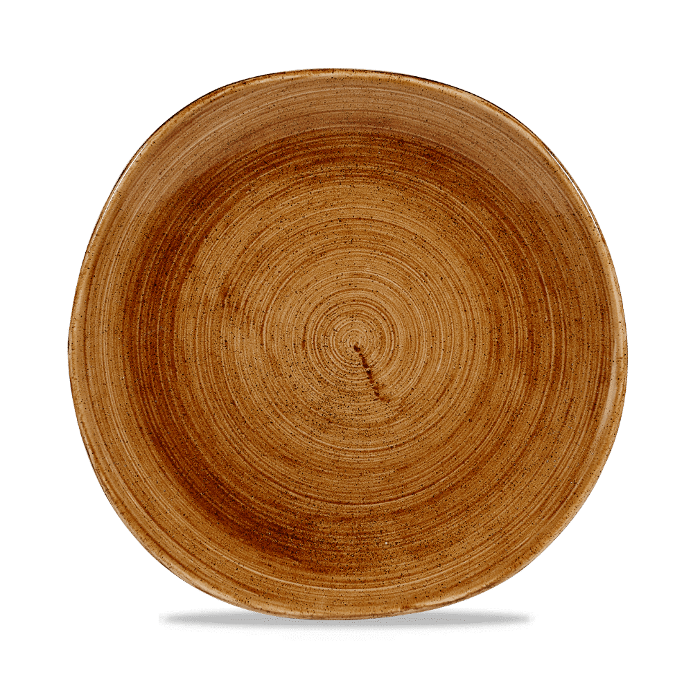 Stonecast Patina 10 3/8" Vintage Copper Organic Coupe Plate