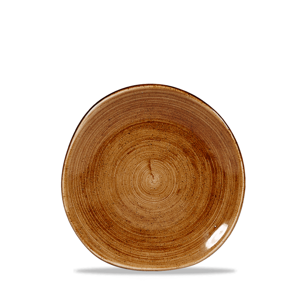 Stonecast Patina 7 1/4" Vintage Copper Organic Coupe Plate