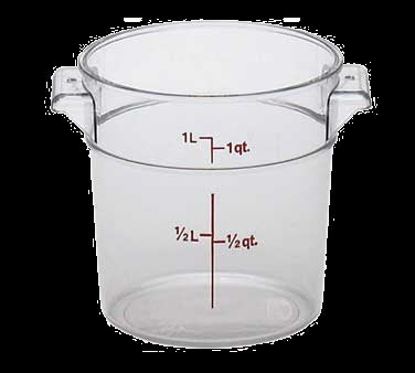 Food Storage Round 12 Qt Clear Polycarbonate