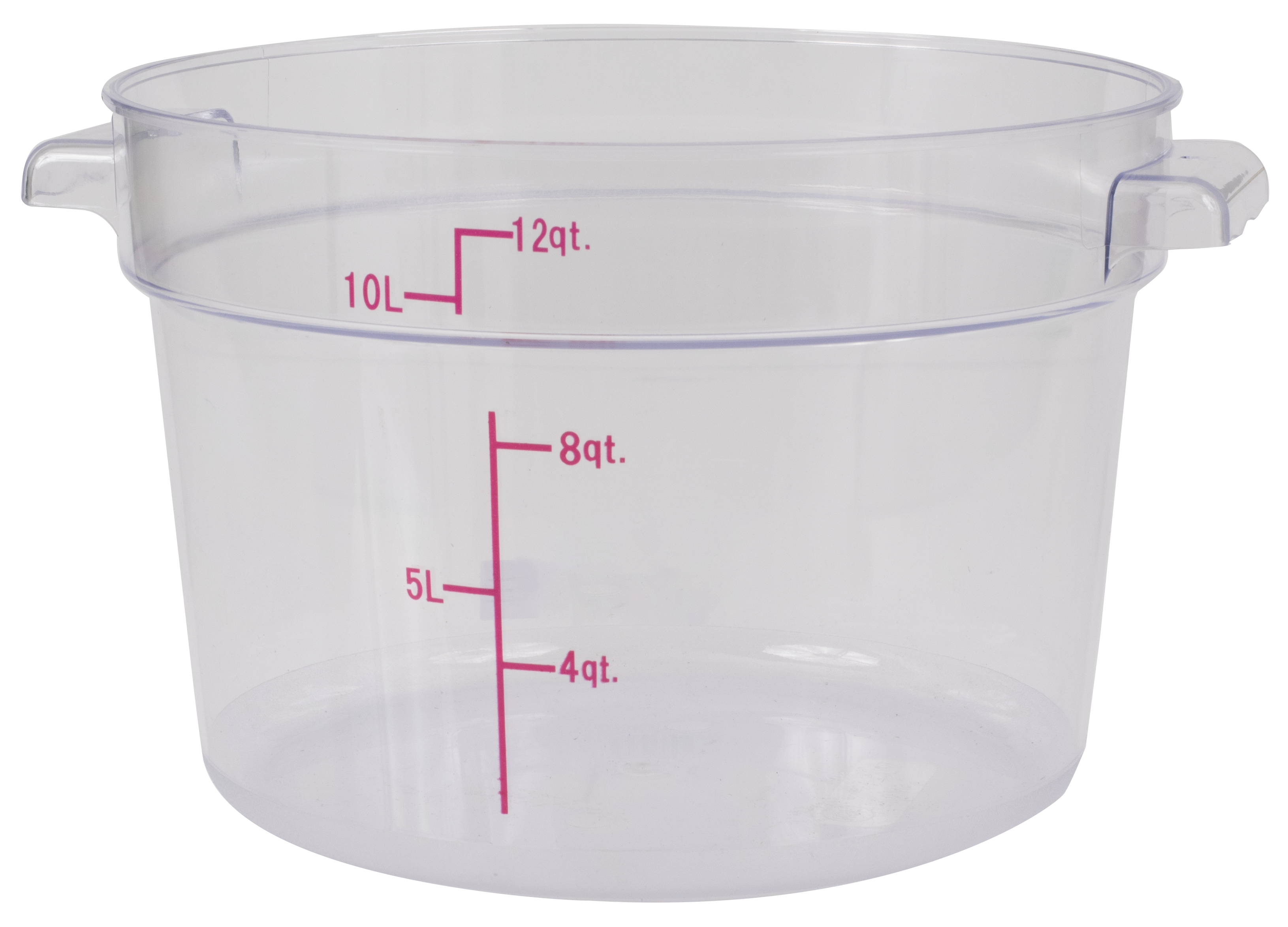 Food Storage Round 12 qt., Clear, Polycarbonate