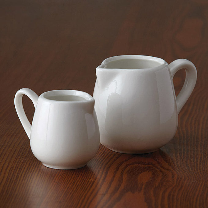 2-1/2 oz. Porcelain Creamer w/Handle, White