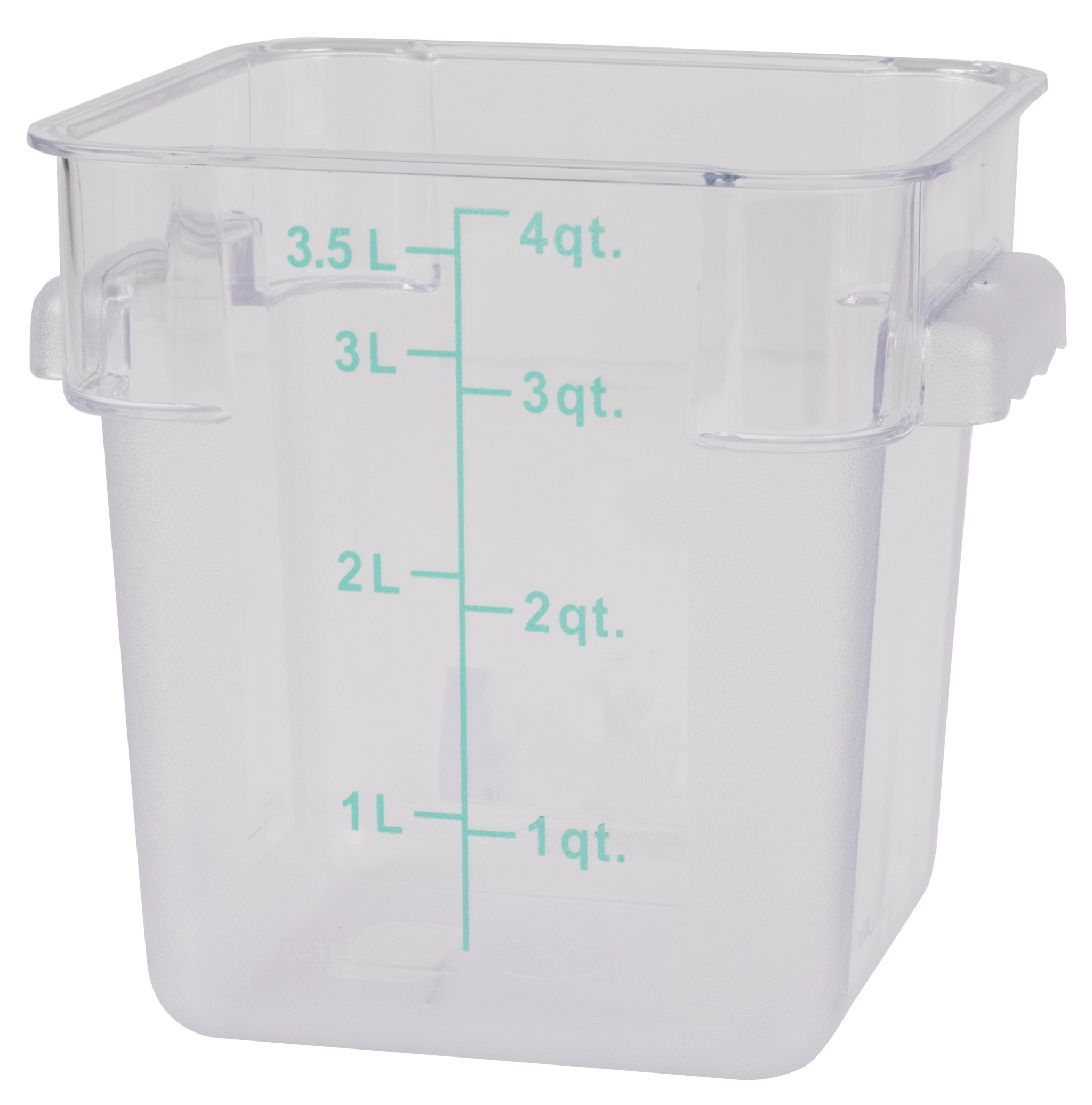 Food Storage Square 6 qt., Clear, Polycarbonate