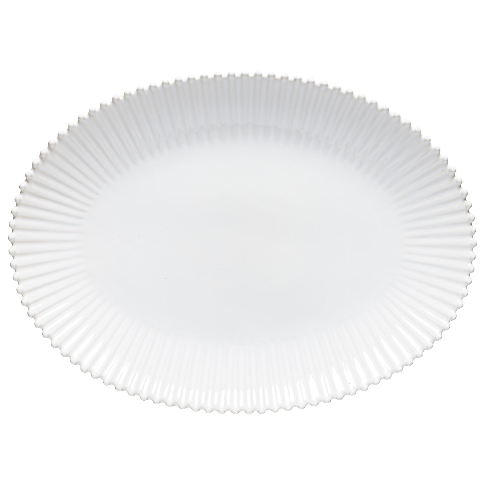 Pearl Oval platter, 20-1/8" x 14-5/8", White