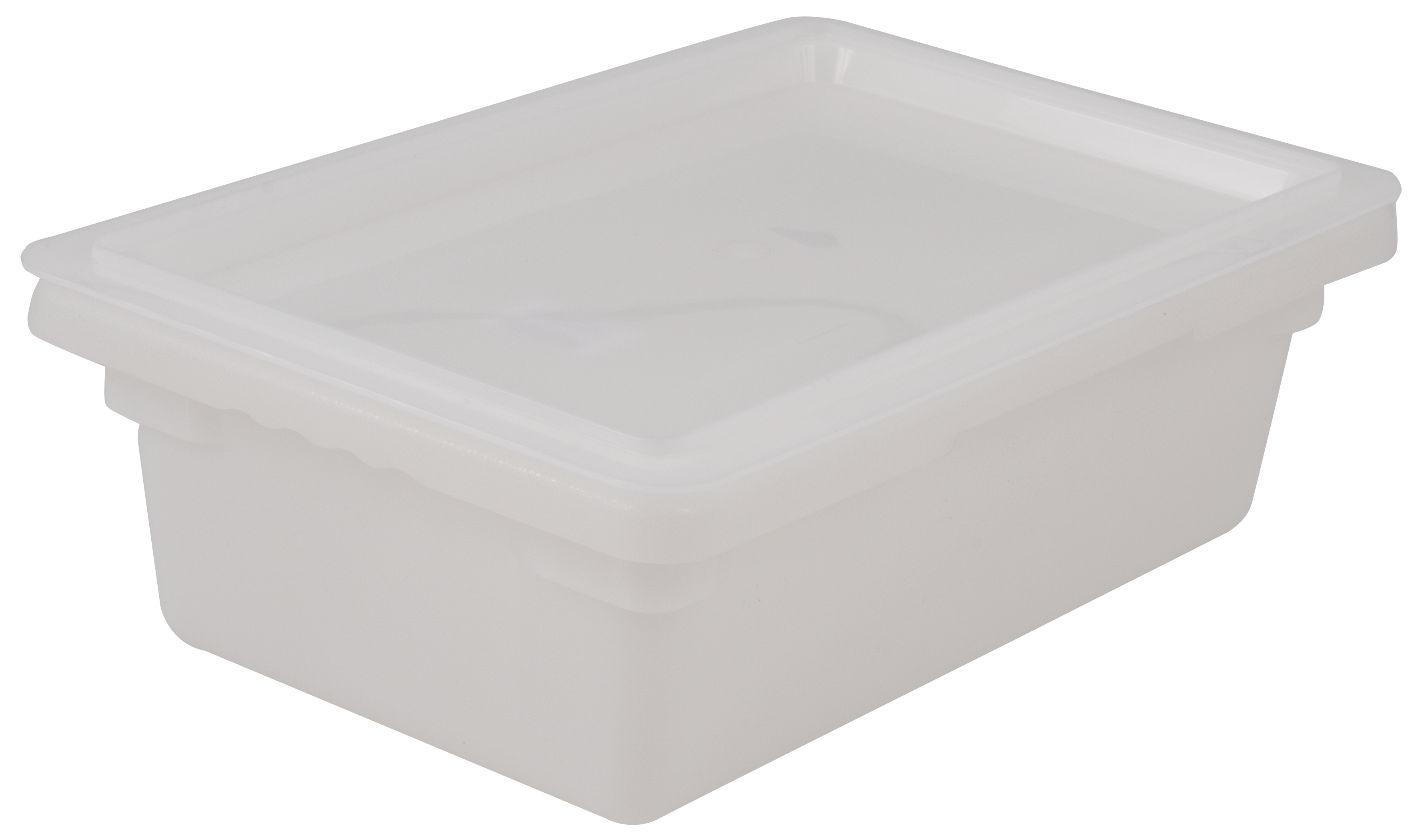 Food Storage Box, 12" x 18" x 6", White, Polyethylene