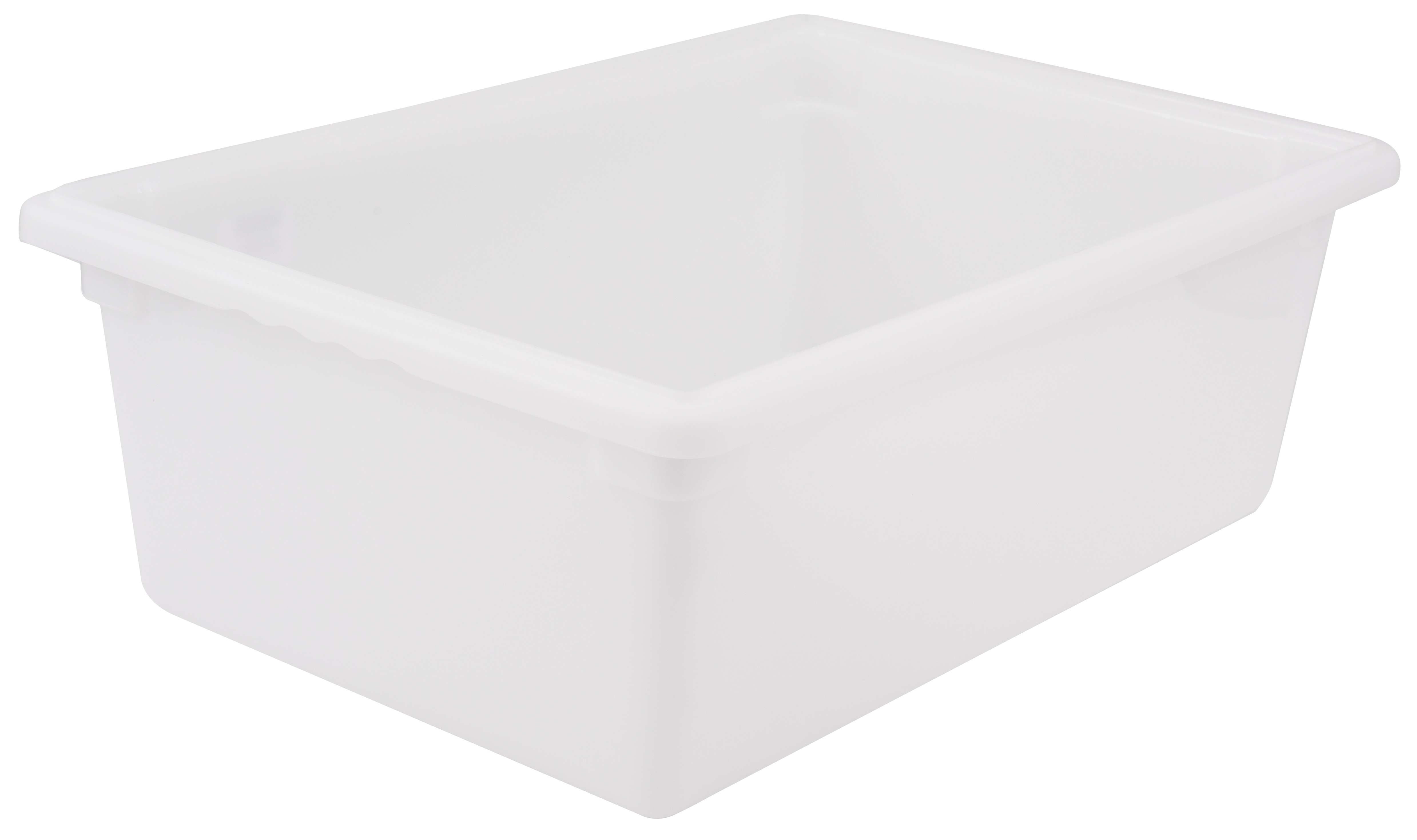 Food Storage Box, 18" x 26" x 9", White, Polyethylene