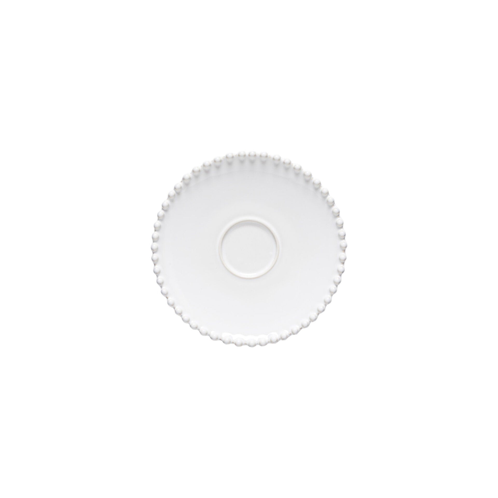 Pearl Tea saucer, 6-3/4" dia., White