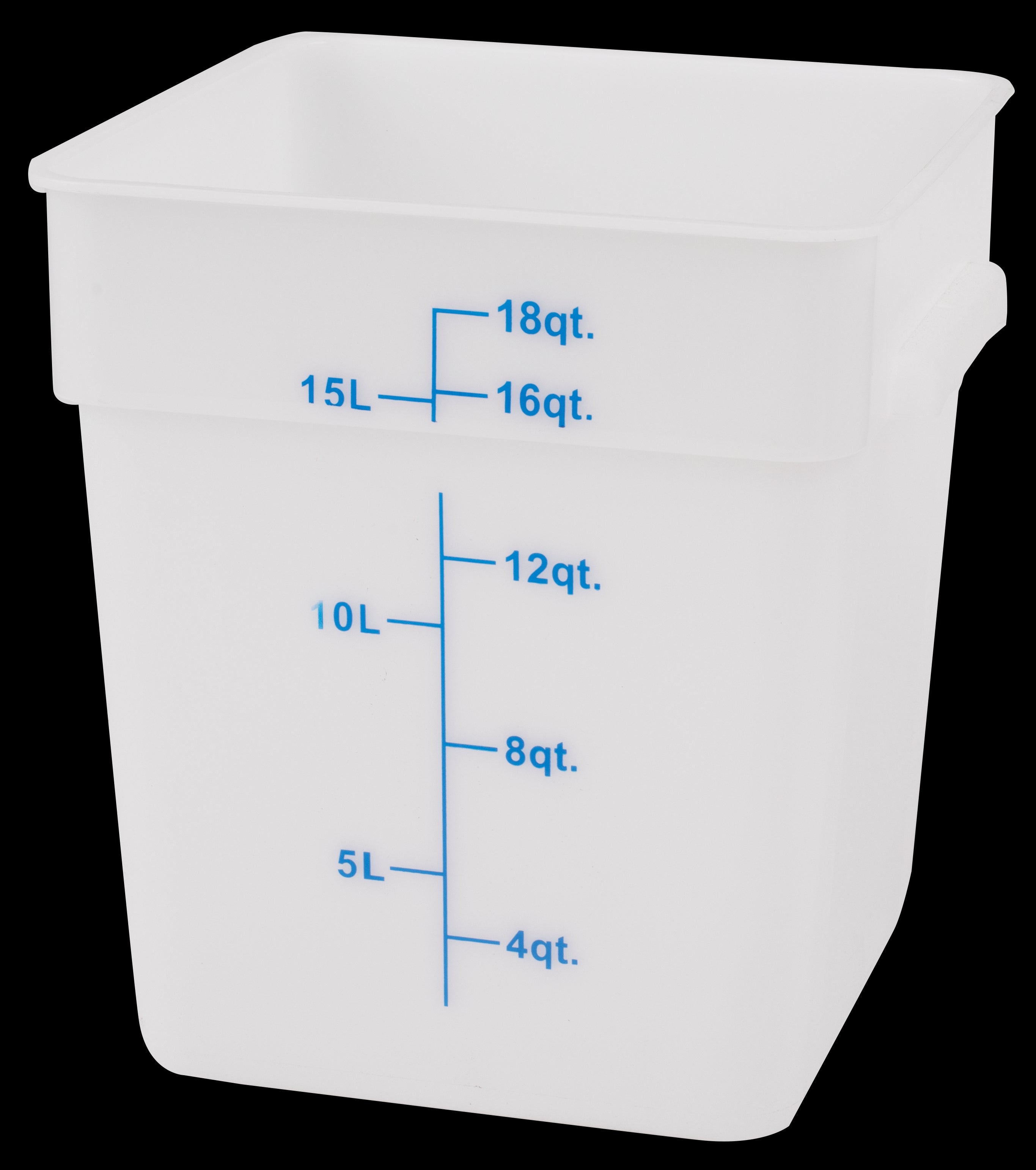 Food Storage Square 12 Qt White Polyethylene