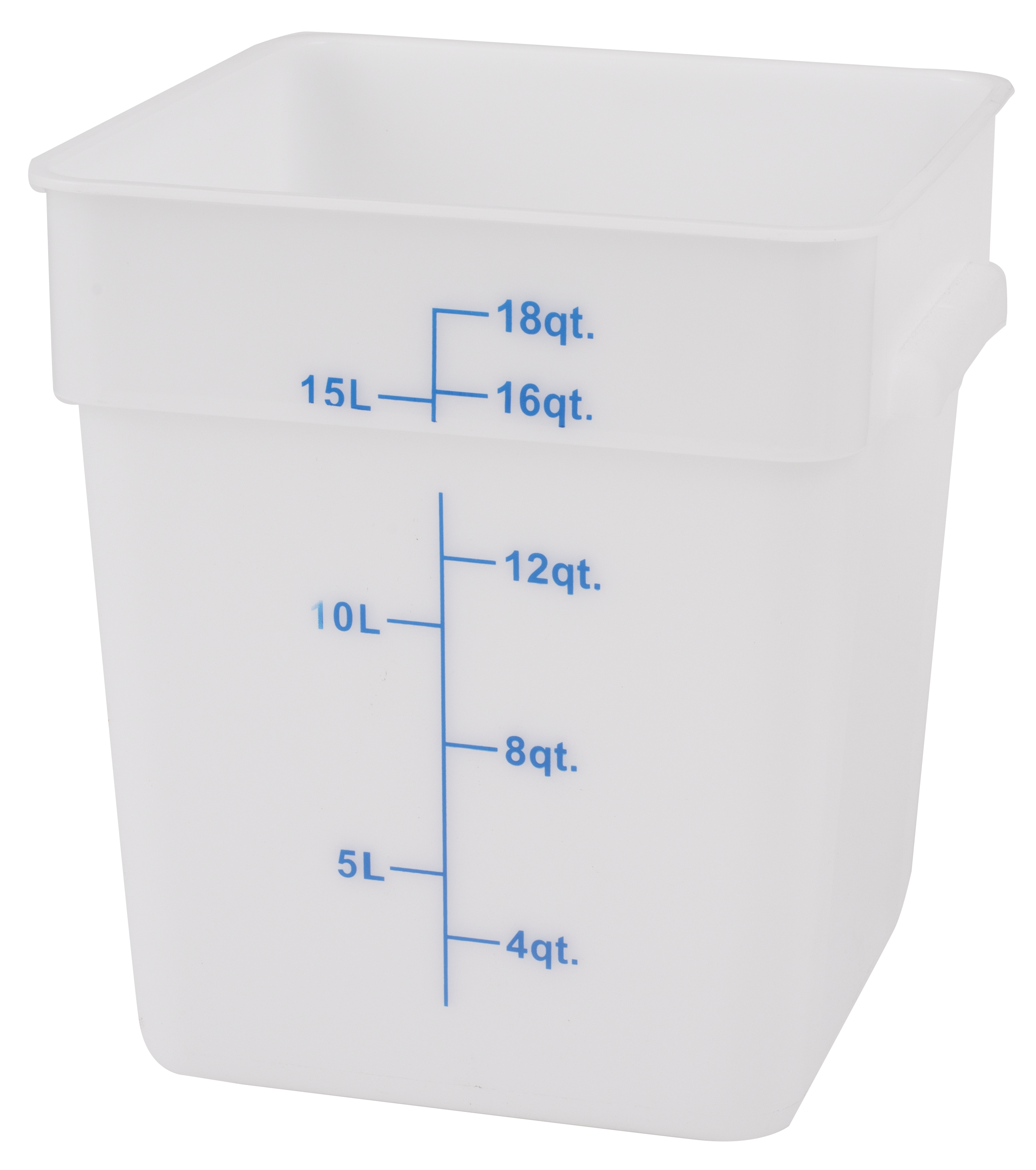 Food Storage Square 12 qt., White, Polyethylene