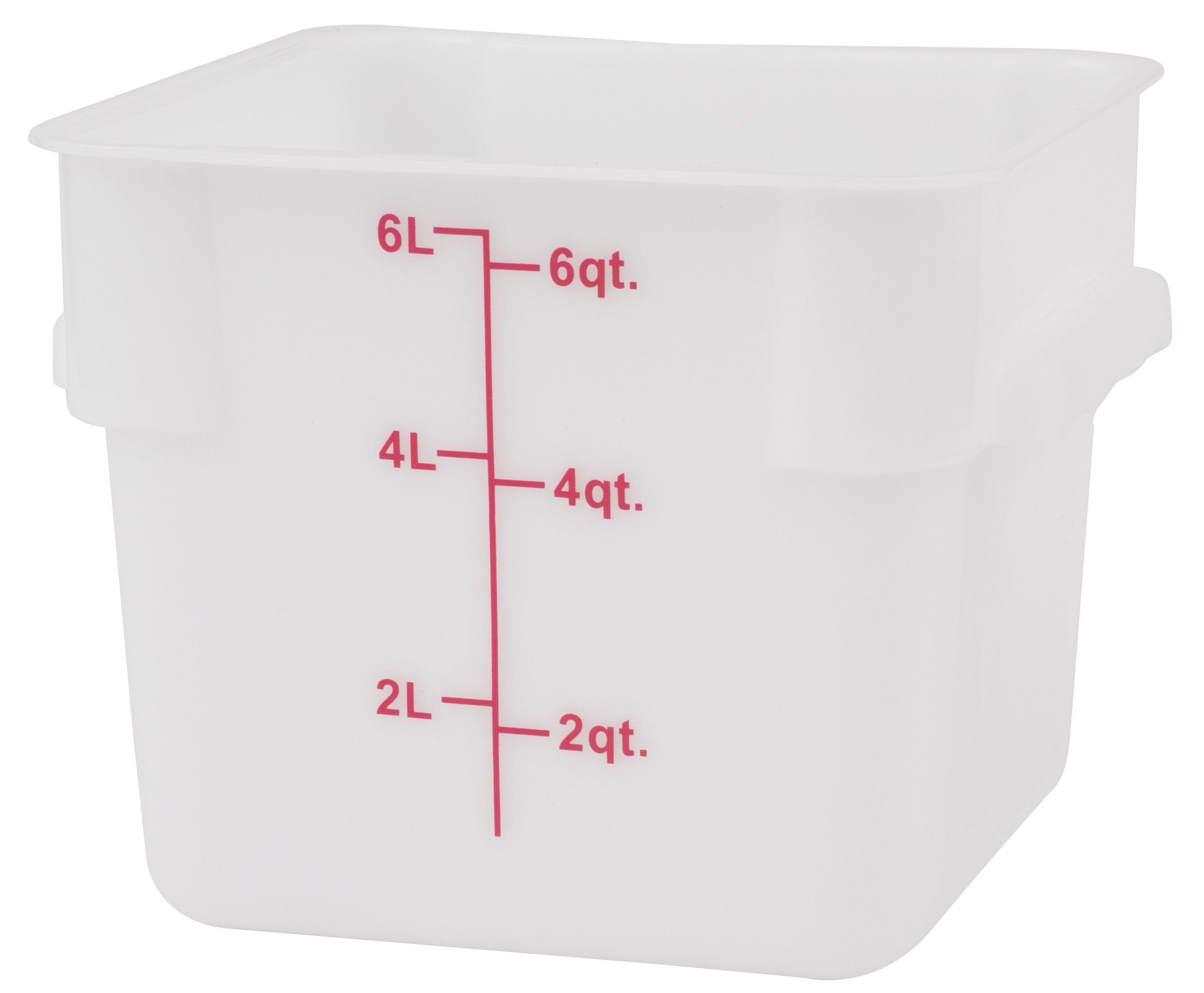 Food Storage Square 6 qt., White, Polyethylene
