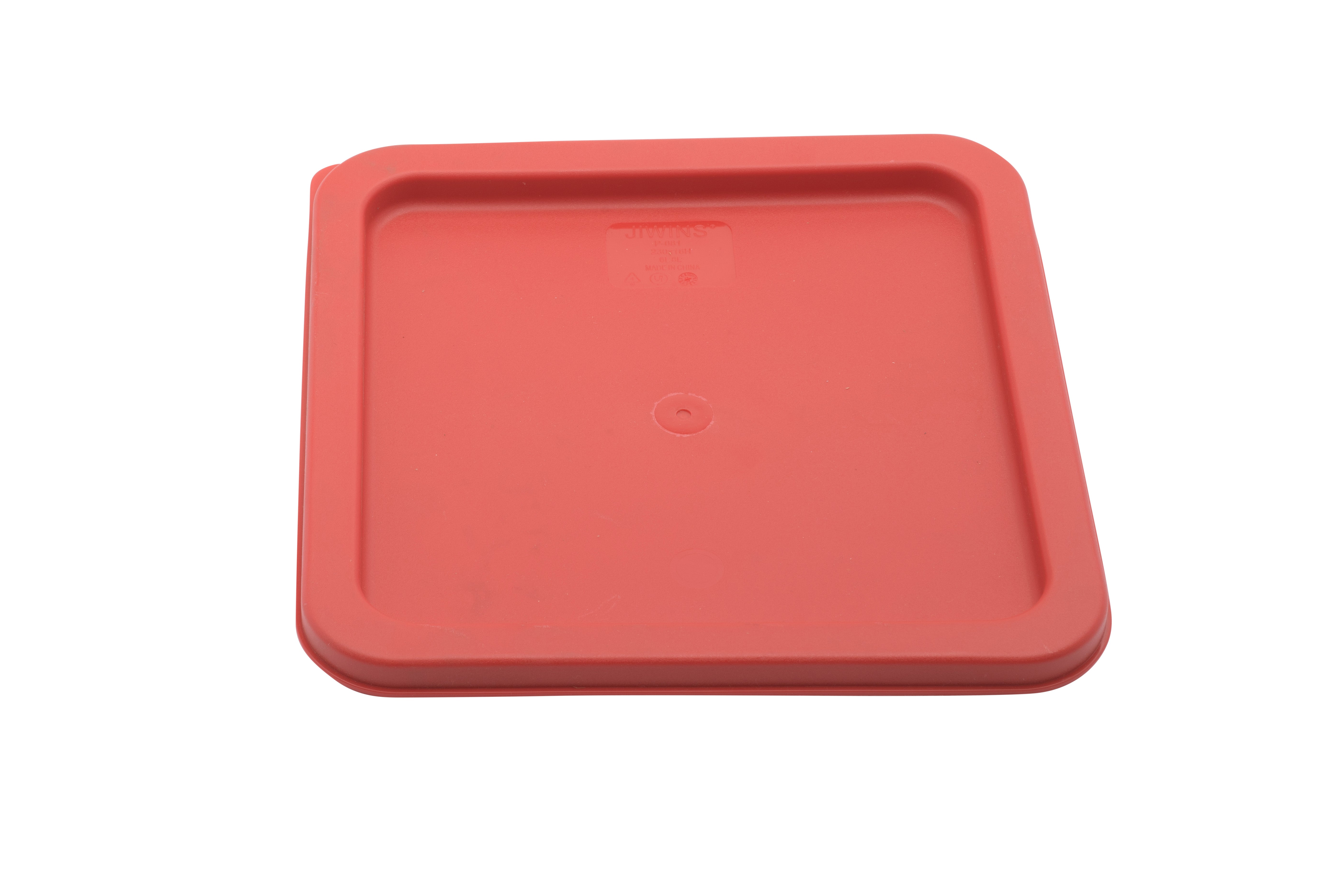 Lid for Food Storage Square 6 & 8 qt. Container, Polyethylene, Red