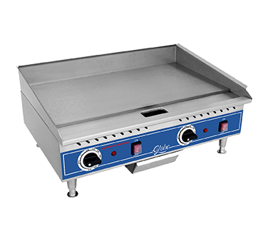 Griddle, electric, countertop, 24"W, plate depth of 13", (2)