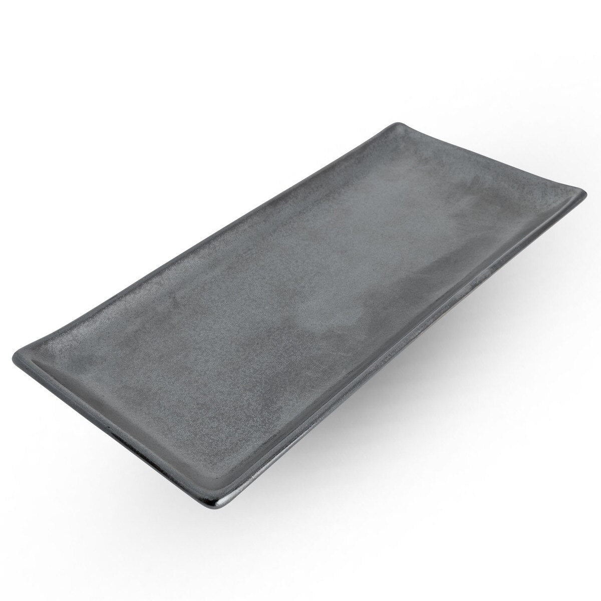 Tessa Gun Metal Black Rectangular Plate, 11"L x 4-3/4"W