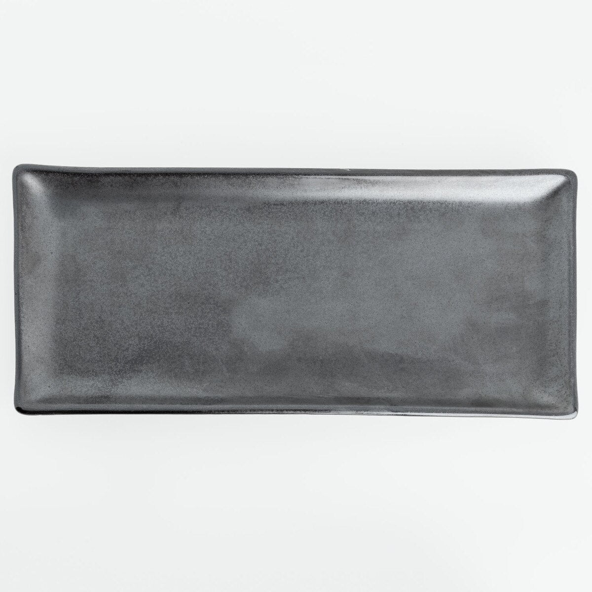 Tessa Gun Metal Black Rectangular Plate, 11"L x 4-3/4"W