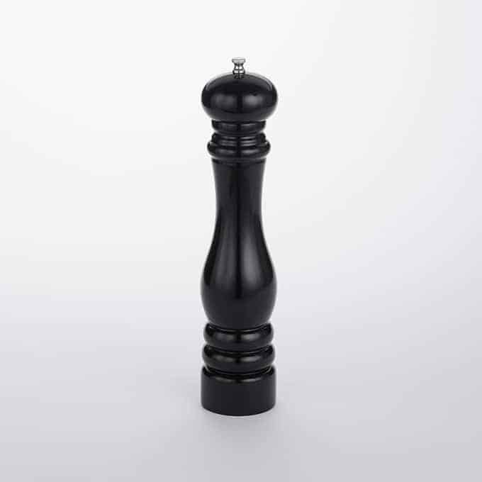 12"H Pepper Mill, Black Wood
