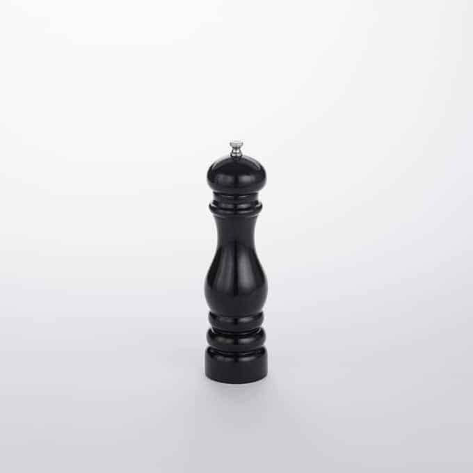 8"H Pepper Mill, Black Wood
