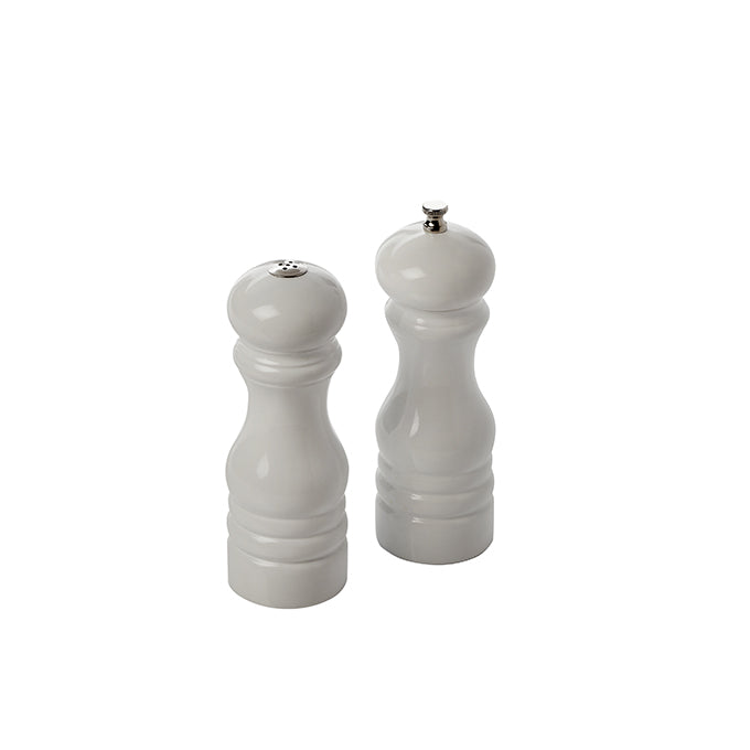 Salt & Pepper Mill / Shaker Set, Wood, White