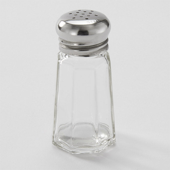 1 oz. Salt & Pepper Shaker Set, Stainless Steel, Mushroom Cap Top