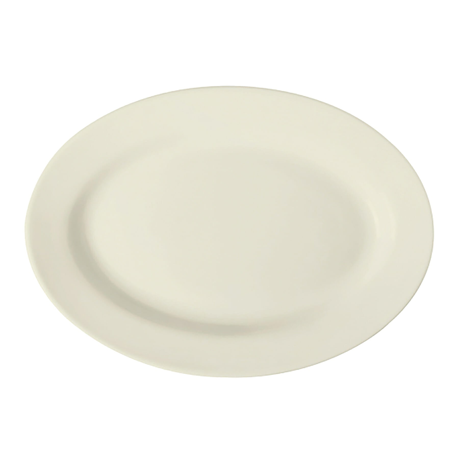 Corona Americana 8.5" x 5.5" Rimmed Oval Platter, Off White