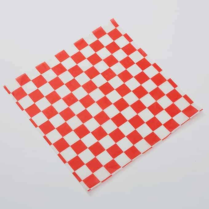12" x 12" Fry Paper, Red Checkerboard