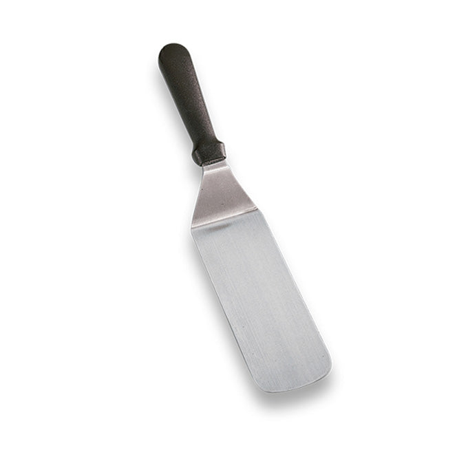 14"L Stainless Steel Offset Rounded Turner, Plastic Handle