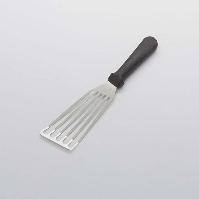 11-3/4"L Slotted Stainless Steel Fish Spatula, Black Handle