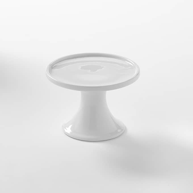 4"D x 3"H Round Prestige™ Serving Stand, White Porcelain