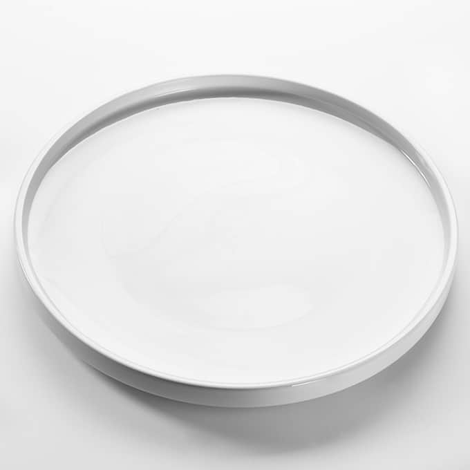 Prestige™ 12" Round Porcelain Serving Platter, White