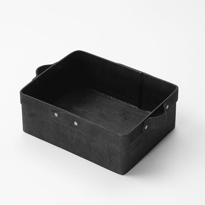 8-1/2" x 5-3/4" Rectangular Poplar Wood Box, Black