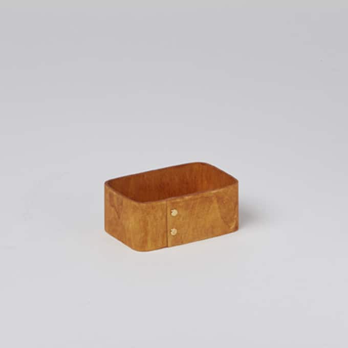 4" x 3-5/8" x 1-5/8"H Natural Poplar Wood Sugar Packet Holder