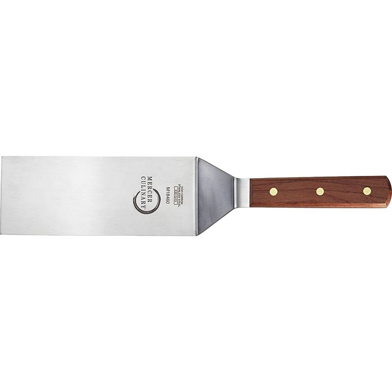 8" x 3" Praxis® Turner, Square Edge High Carbon Japanese Stainless Steel, Rosewood Handle