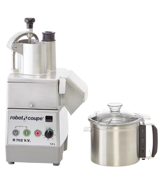 R702VV Combination Food Processor, 7.5 liter stainless steel bowl with handle, Single phase