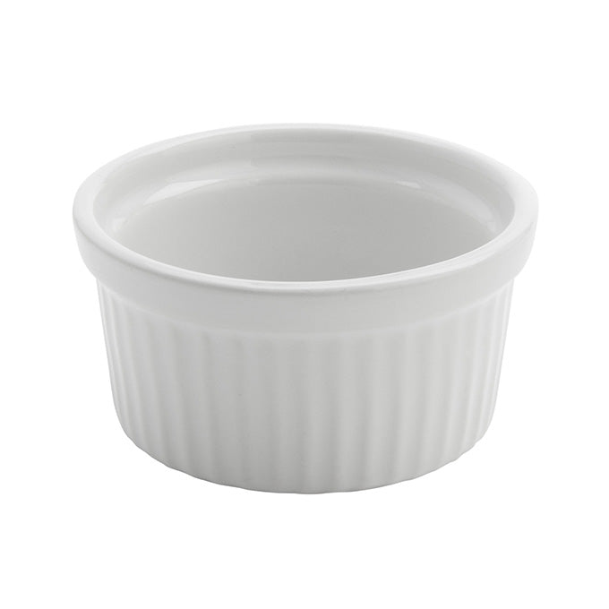 4 oz. Ceramic Fluted Ramekin, White