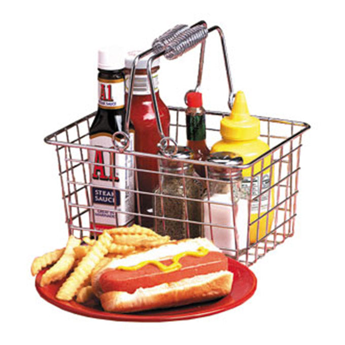 9" x 7" Rectangular Wire Basket, Chrome