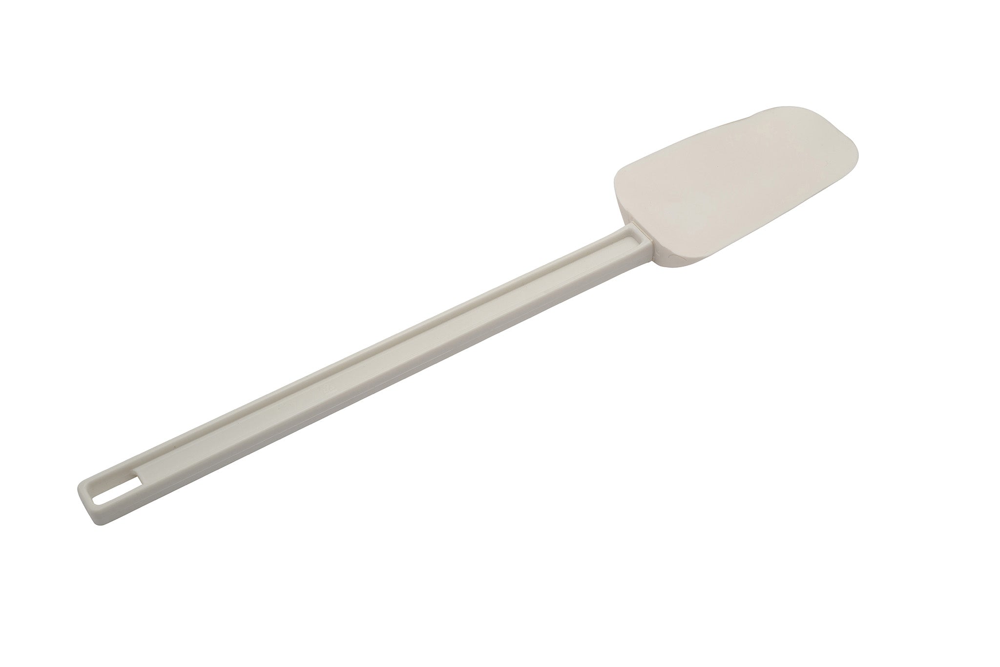 Scraper, 16", Rubber, Spoon Blade, White Plastic Handle