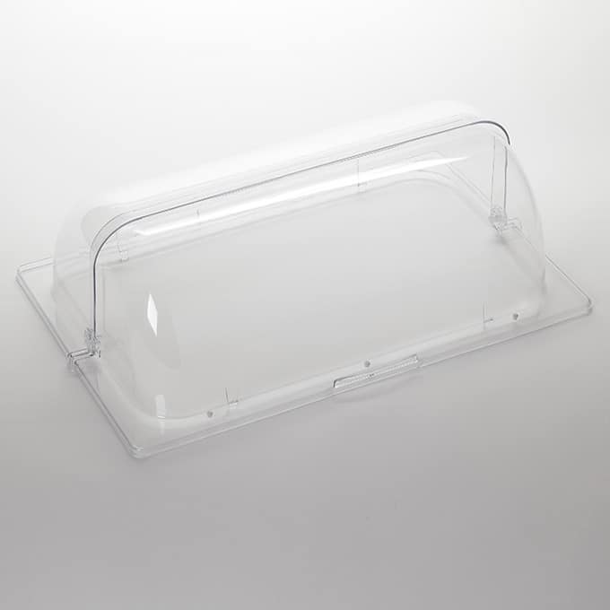 21"L x 13-1/8"W x 7-1/4"H Polycarbonate Roll Top Cover