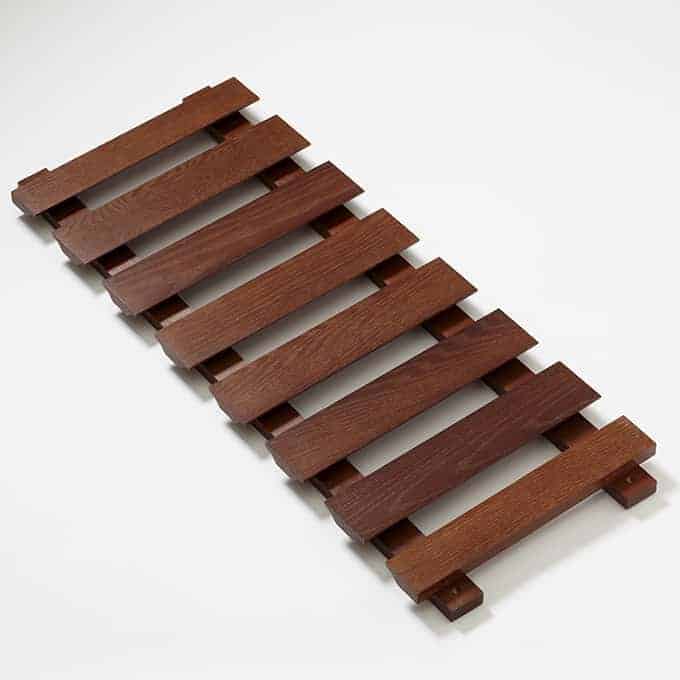 35" x 14" Wood Glass Rack, Espresso