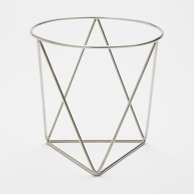 7"H  Stainless Steel Geometric Rise