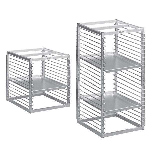 20.5" 29-Pan Heavy-Duty Aluminum Bun Pan Rack - Reach-In Wire, End Load