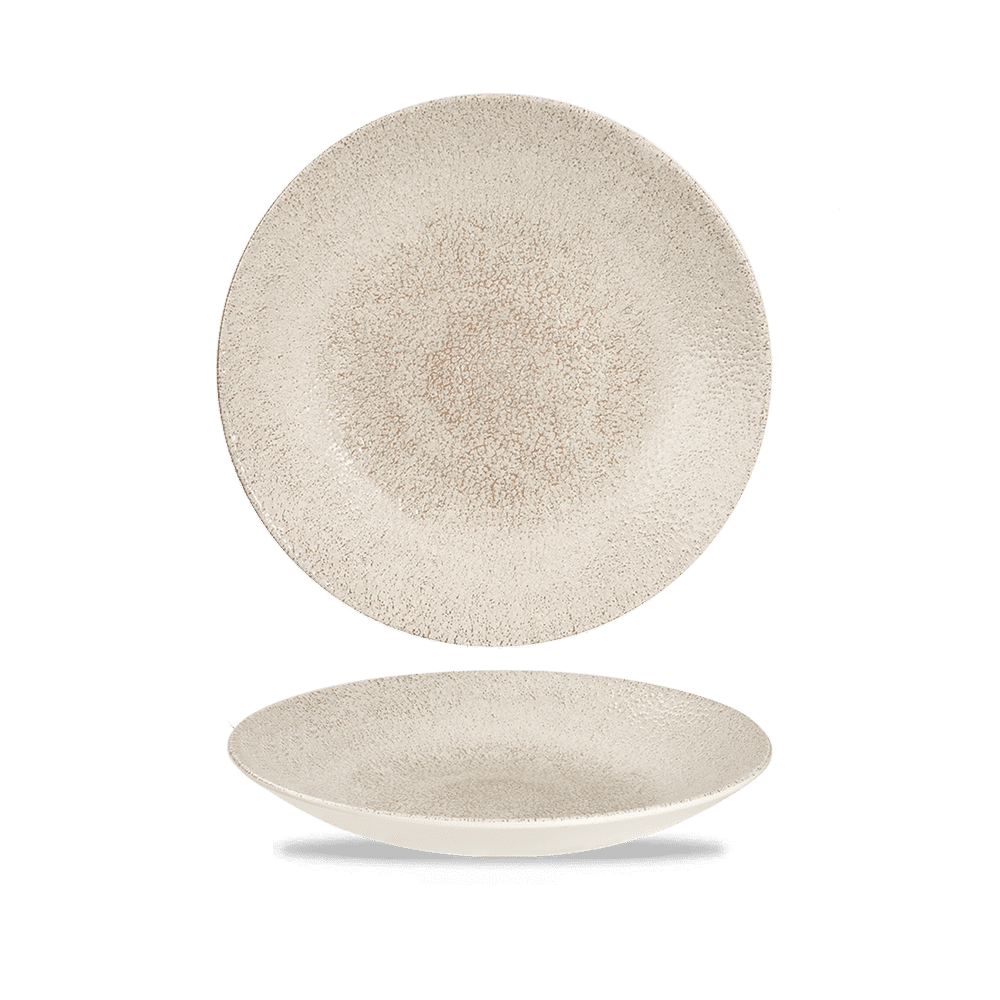 Raku 8-5/6" Round Deep Coupe Plate, Agate Grey