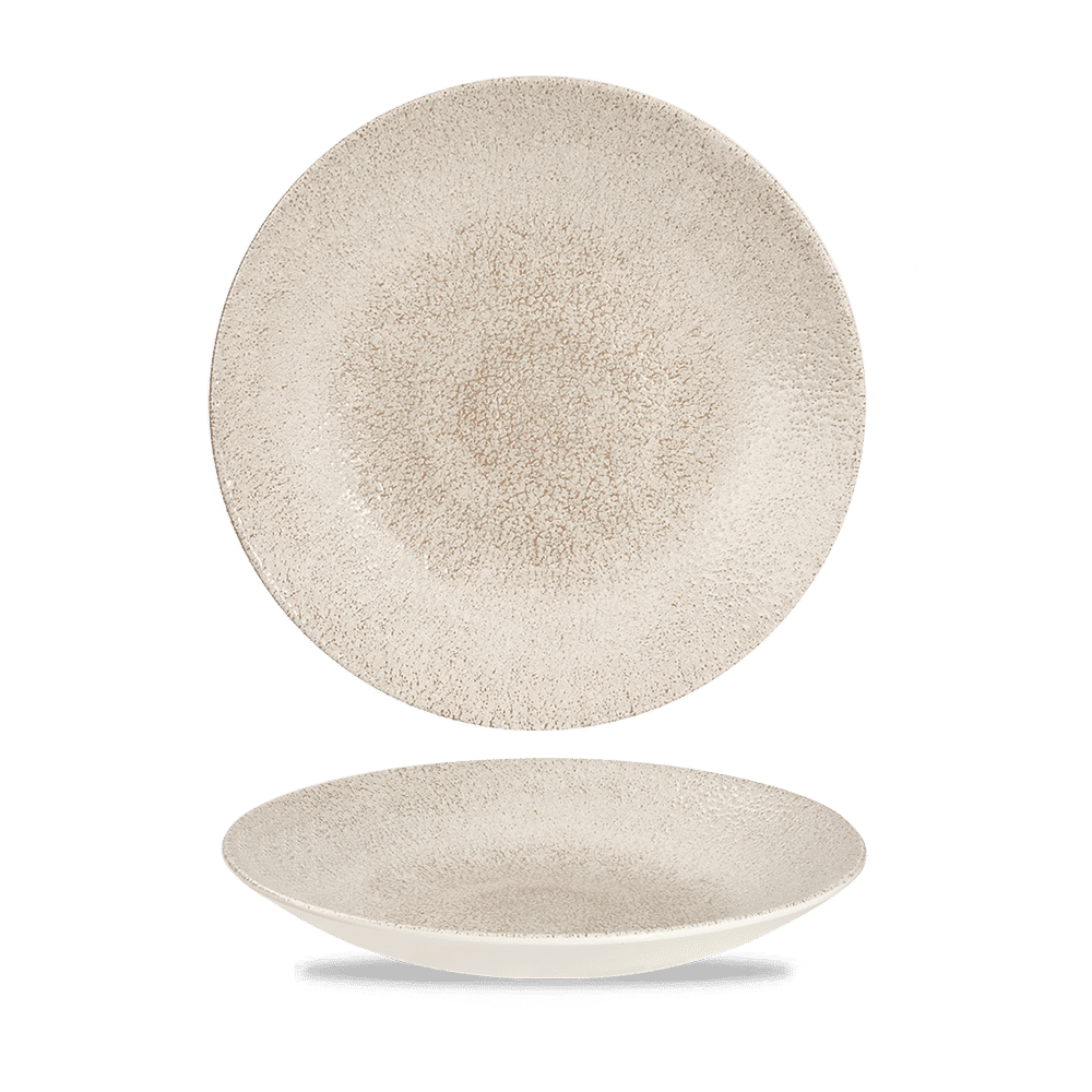 Raku 10" Round Deep Coupe Plate, Agate Grey