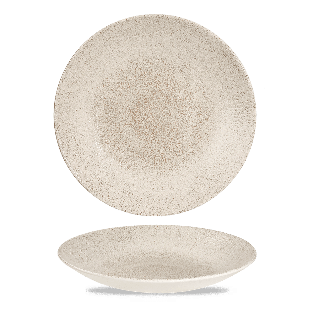 Raku 11" Round Deep Coupe Plate, Agate Grey