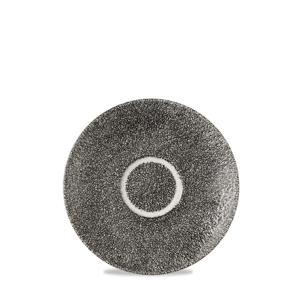Raku Cappuccino 6.25" Saucer, Quartz Black