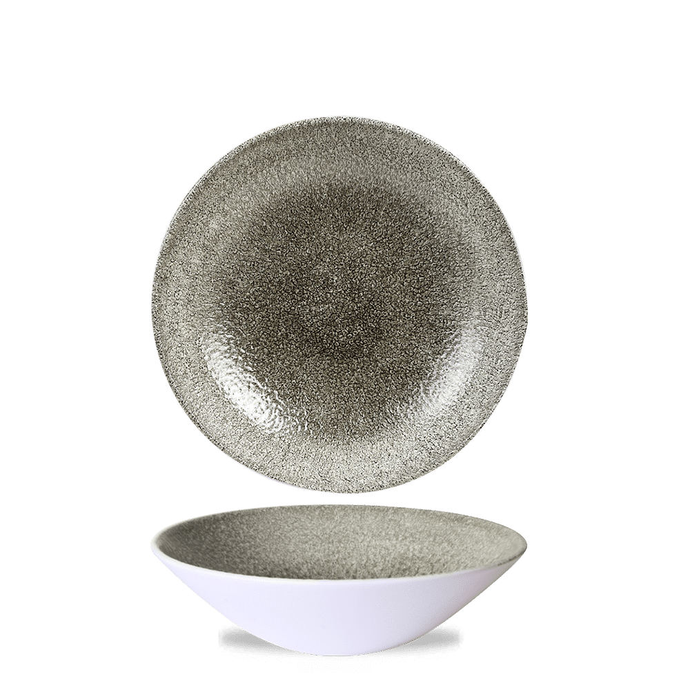 Raku 7-1/2" Deep Coupe Bowl, Quartz Black