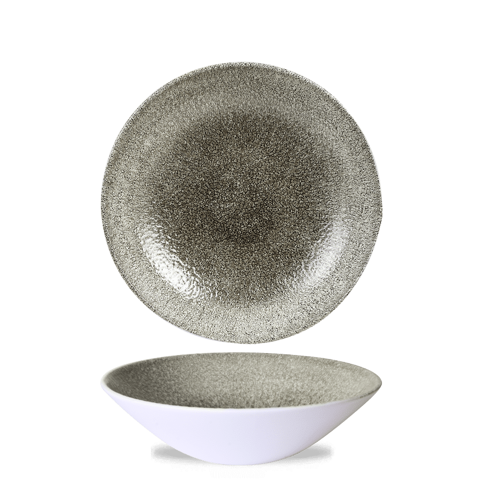 Raku 8-2/3" Deep Coupe Bowl, Quartz Black