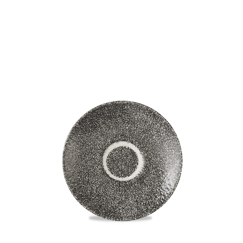 Raku 4.5" Espresso Saucer, Quartz Black