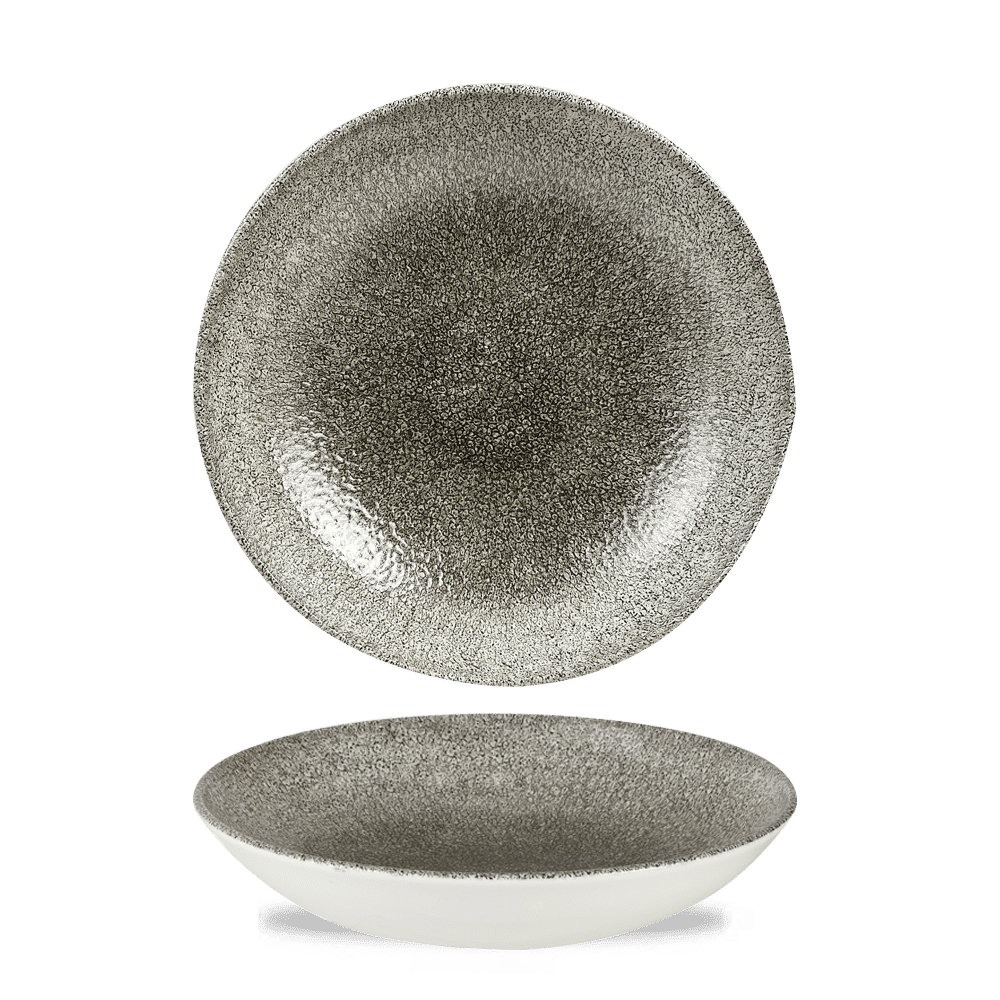 Raku 40 oz. Round Coupe Bowl, Quartz Black